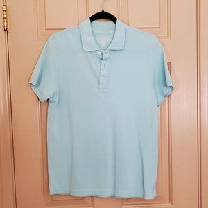 H&M Cotton Polo Shirt, Light Blue, Size M